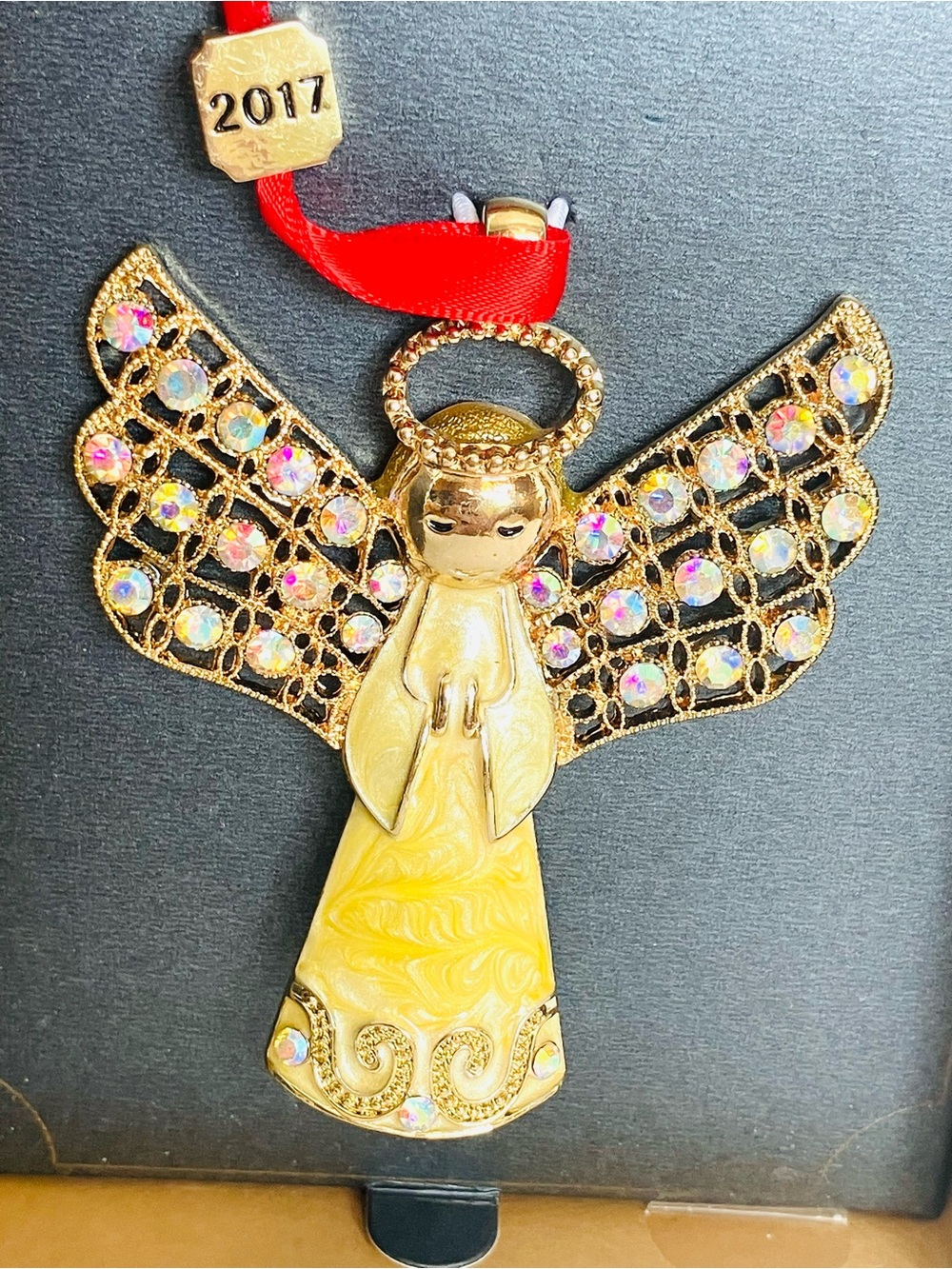 Monet 2017 Jeweled Holiday Christmas Angel Ornament